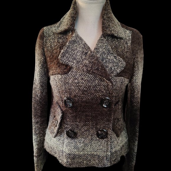 Charlotte Russe Jackets & Blazers - Vintage Charlotte Russe Tweed Double Breasted Blazer Jacket Size Medium